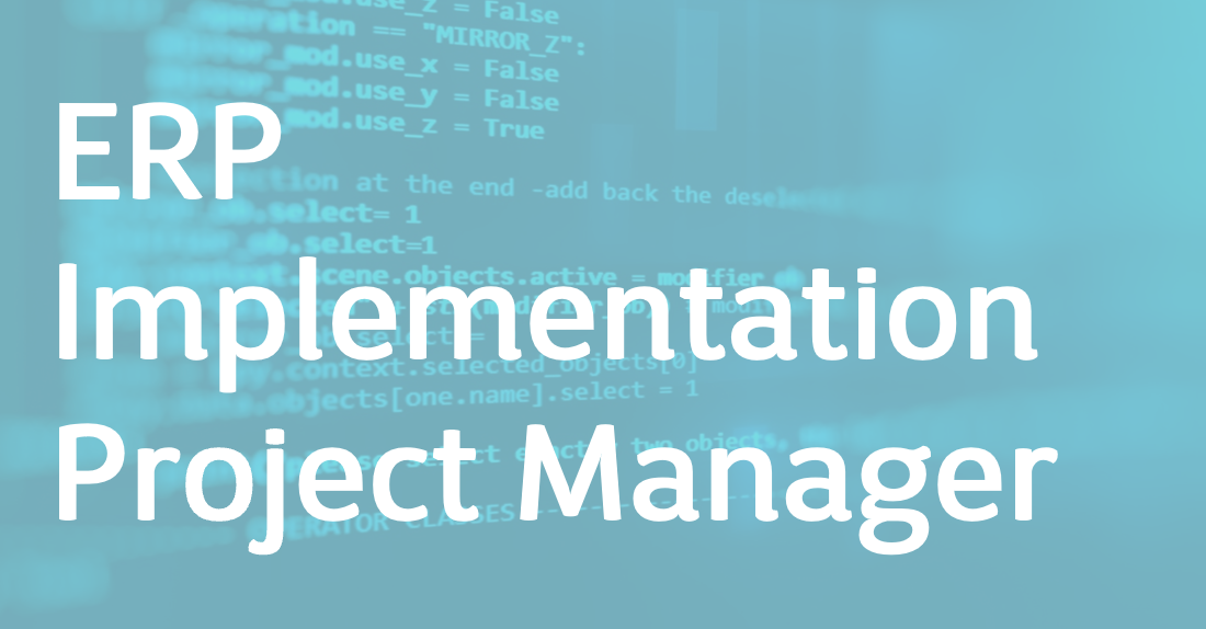 ERP Implementation Project Manager - Industrial Sector – EN/FR