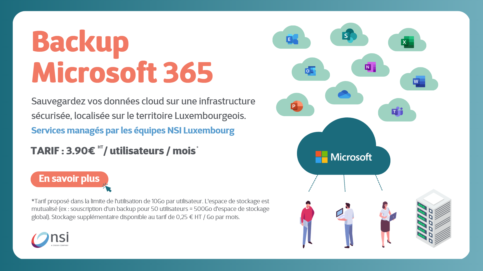 Sauvegardez vos données cloud sur une infrastructure sécurisée, localisée sur le territoire Luxembourgeois.